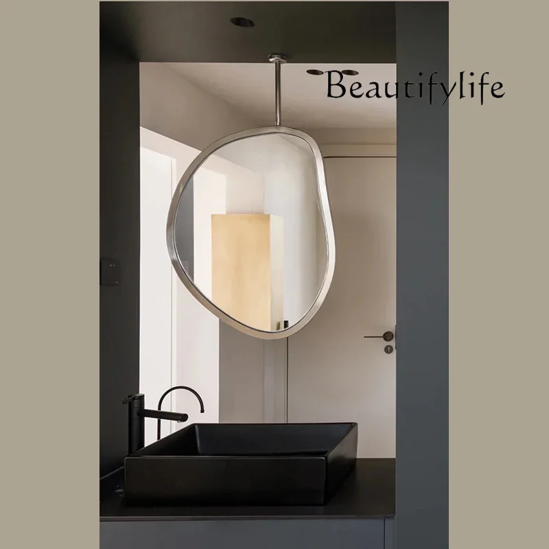 M Light Luxury Bathroom Boom Suspended Mirror Toilet Washstand Toilet Wall-mounted Special-shaped Comb Makeup
