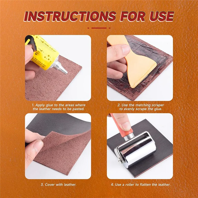 

High Quality-Leather Press Edge Roller Leather Glue Laminating Roller With Scraper (2.36 Inch +1 Inch),Leather Press Edge Roller