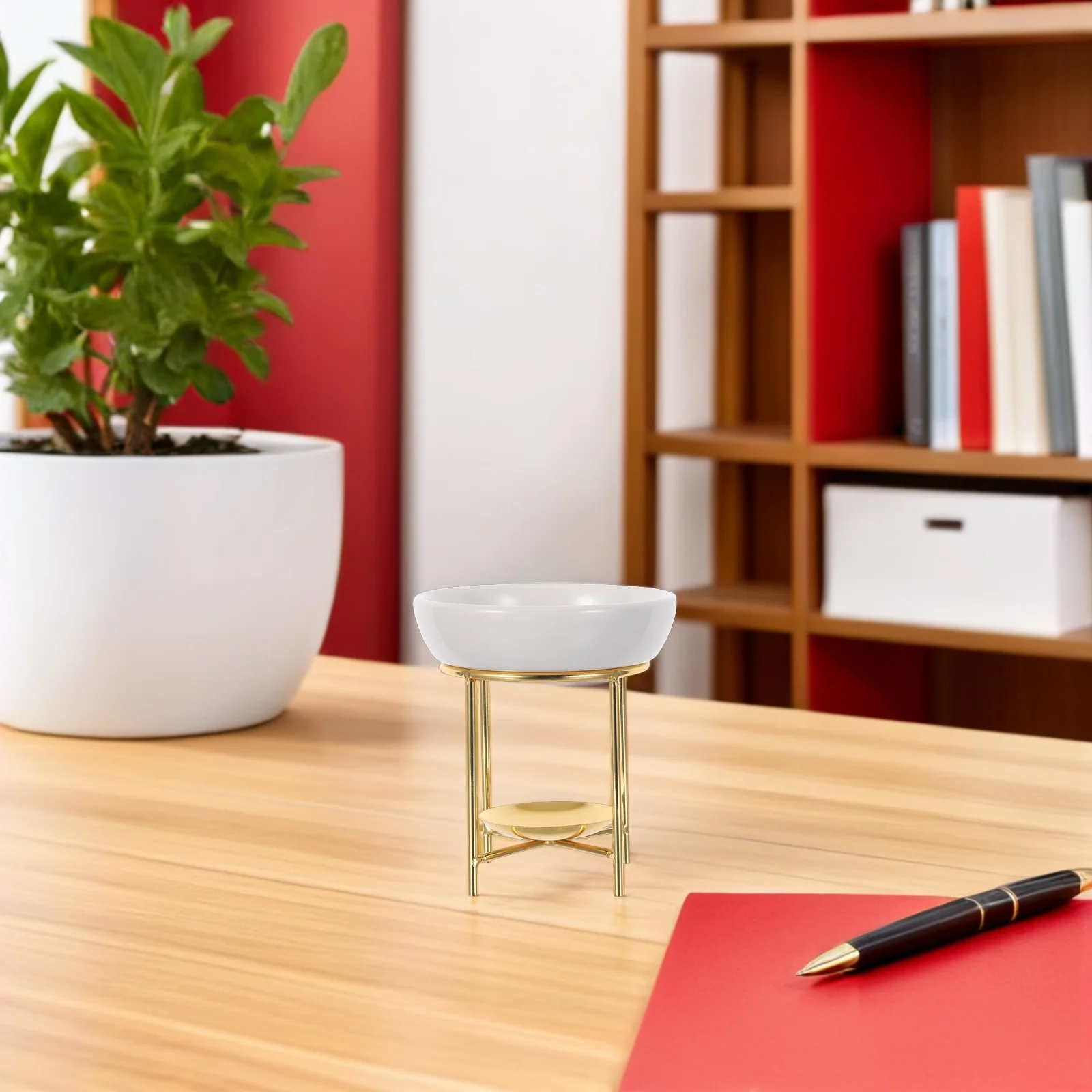 الفولاذ المقاوم للصدأ الشمع النفط الموقد أربعة أرجل الروائح Tealight حامل الشمع تذوب دفئا الناشر المنزل