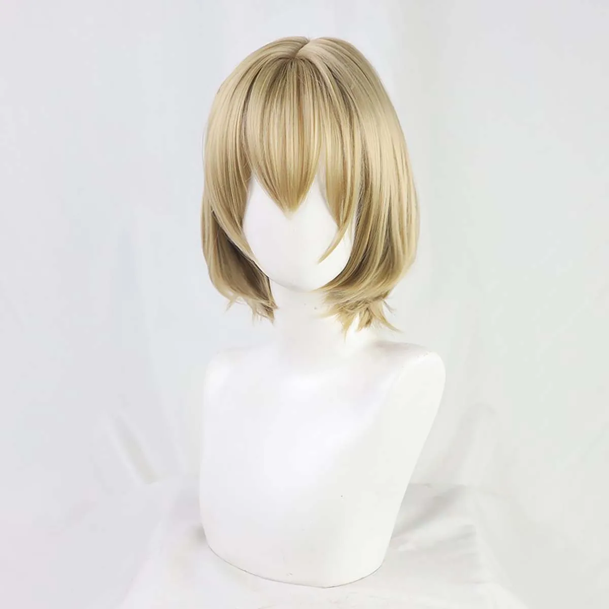 Promise of Wizard Rutile Cosplay Wig Heat Resistant Synthetic Blonde Short Bob Hair Adjustable Cap Halloween Costume Accessory