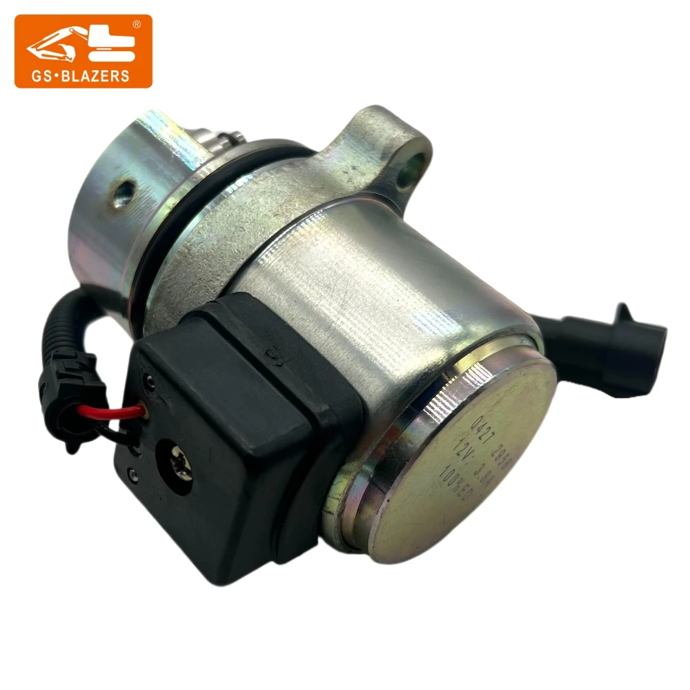 Válvula solenoide 0427-2956-A de apagado de parada de combustible de excavadora para piezas de excavadora DEUTZ BF6M2011 12V