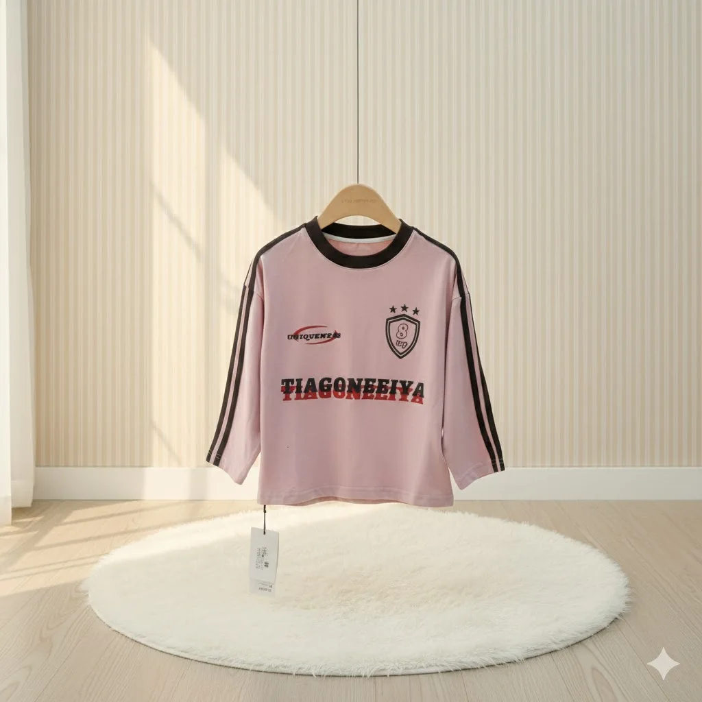 

SeasonSea Spring Autumn Kids Long Sleeve T-shirt Boys Letter Print Tops Sport Casual Pullover Children Active Cotton Clothes