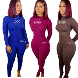 custom womens set two piece set winter clothes women 2 piece winter tracksuit set womens sweat suits 2021