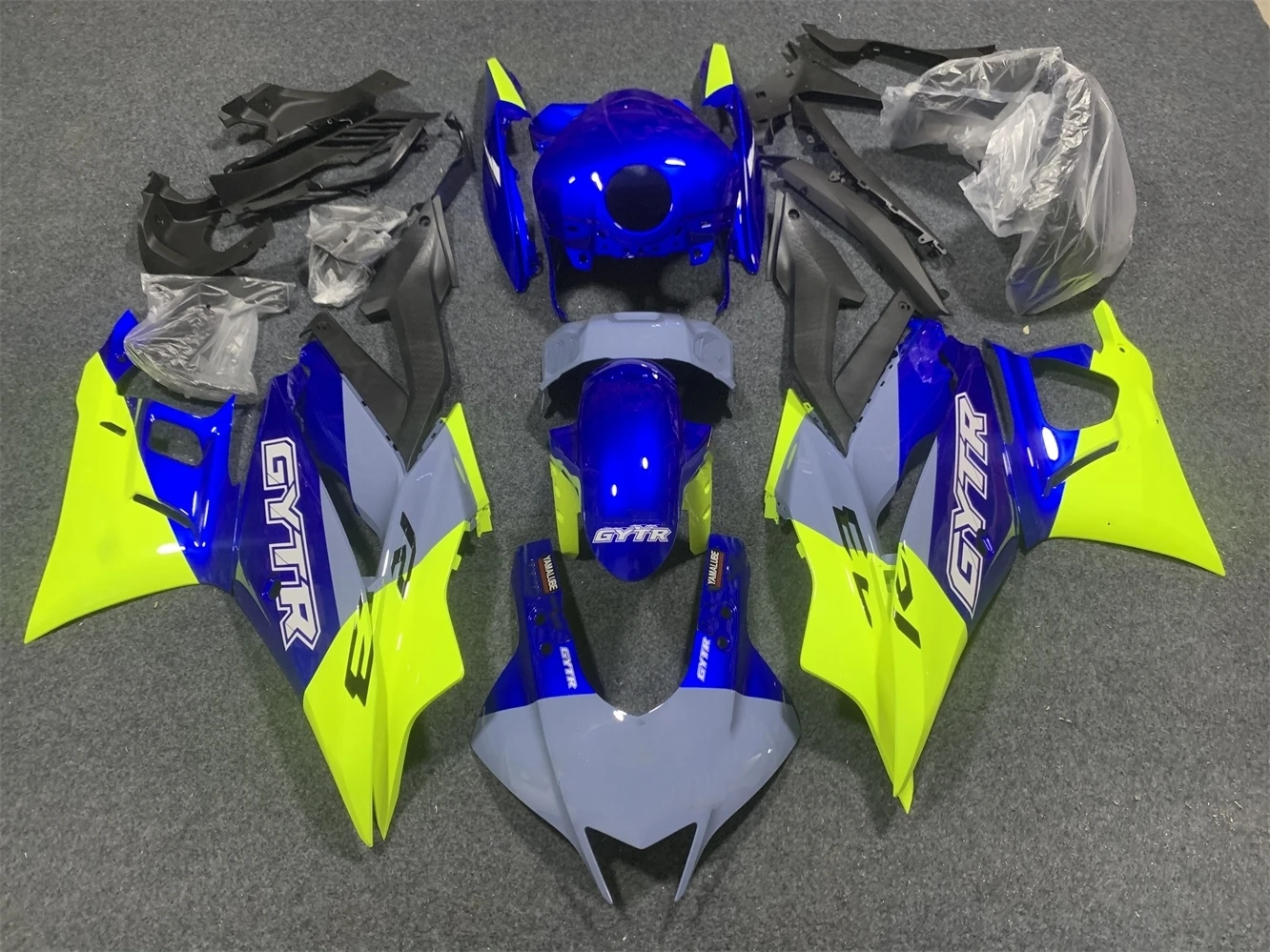 Motorcycle Fairing Suitable for Yamaha R3 19-23 Years R25 2019 2020 2021 2022 2023 Fairing Blue Yellow Grey