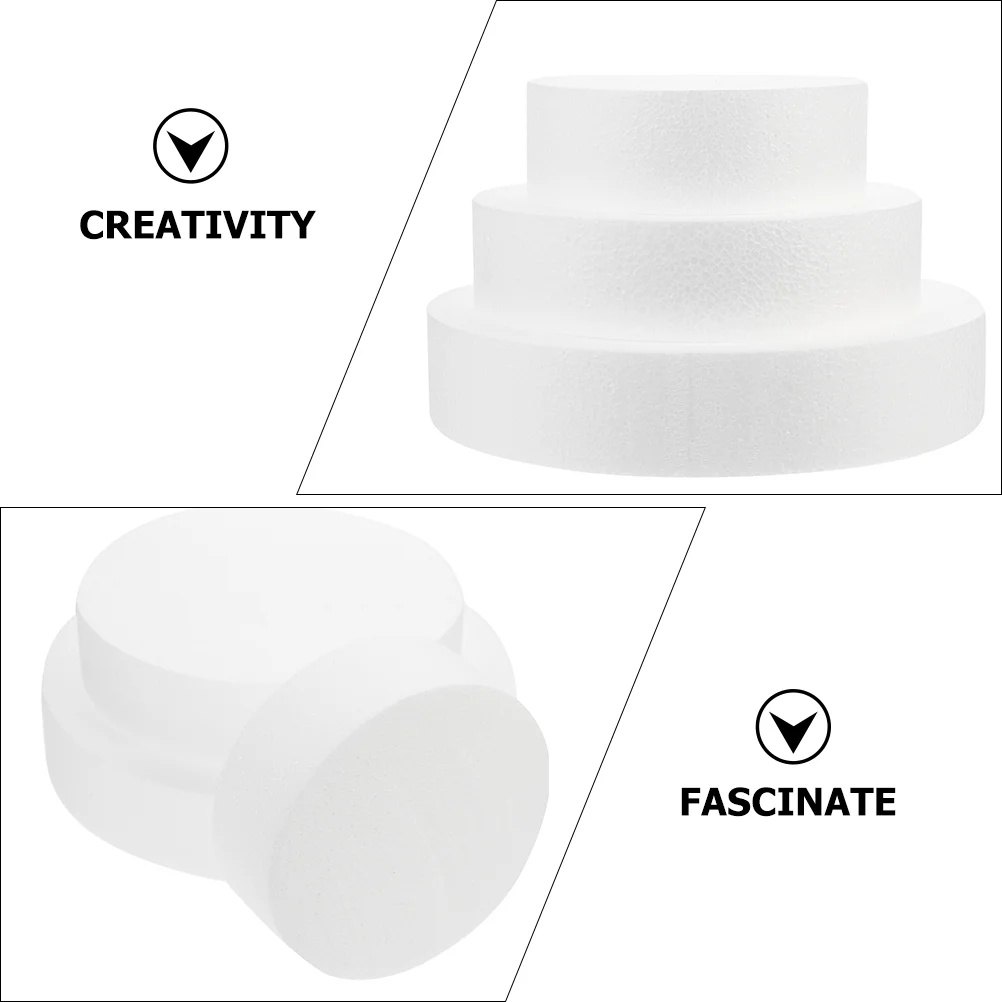 4 Pcs Cupcake Stand Embryo Model Rotating DIY Dummies Wedding Foams Suite White Compact Fake
