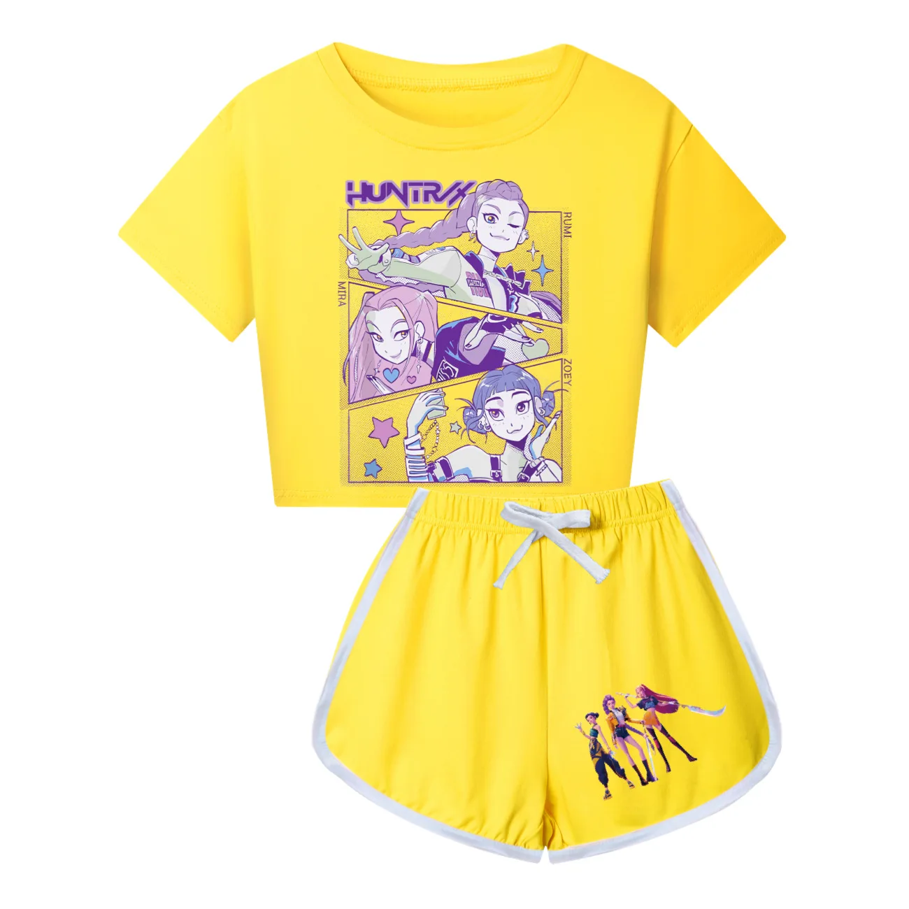 Zomer Kids KPop Demon Hunters Huntrix Pak Peuter Meisjes Sets Top + shorts 2 stuks Sets Sport Pak Baby sets Jongens Kleding Pyjama