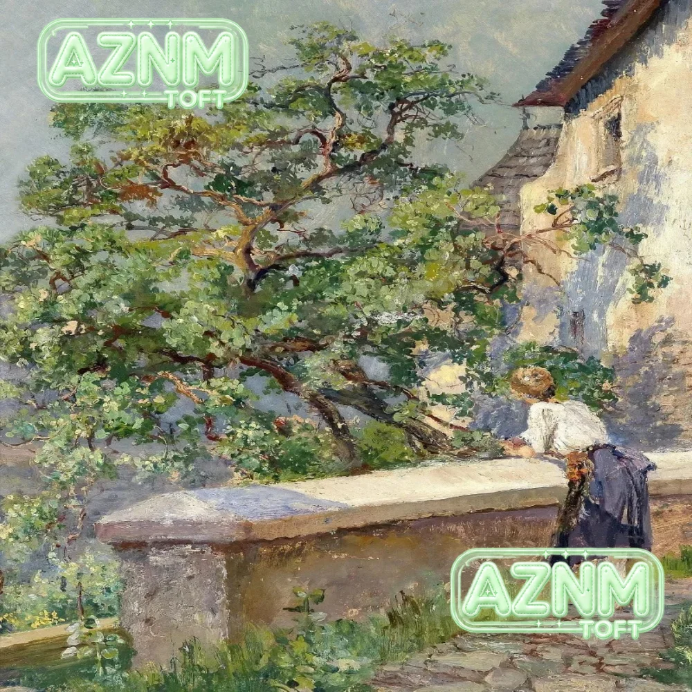 Vintage Landscape River Flowering Garden Forest Meadow Poster Print Wall Art Pictures Canvas Painting Living Room Home Decor