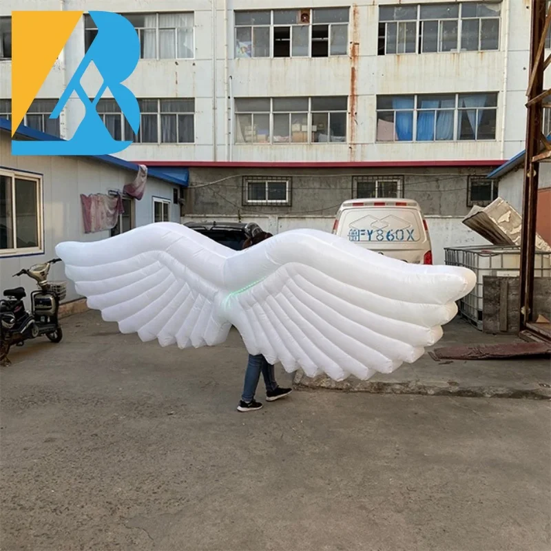 Custom Made Event Supplies 4 Meters Big Inflatable Wings Suit for DJ Parade Toys