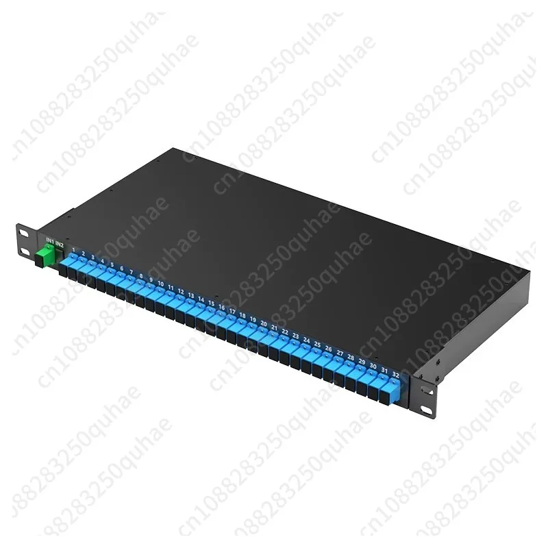 Оптический разветвитель PLC для монтажа в стойку 1U, 1×2/4/8/16/32/64, разъемы SC/FC