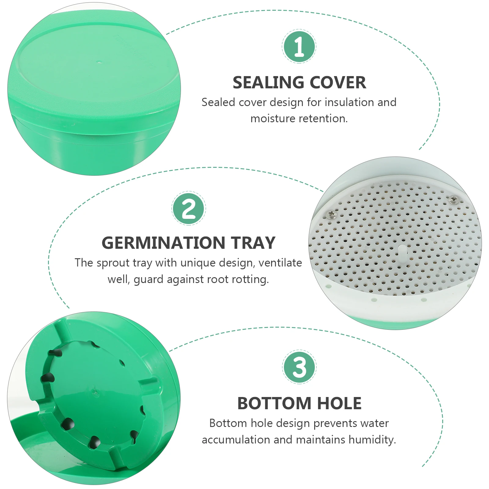 

Sprouter Sprouter Container Container Growing Box Bean Sprouts Tray Ventilated Reusable Plastic