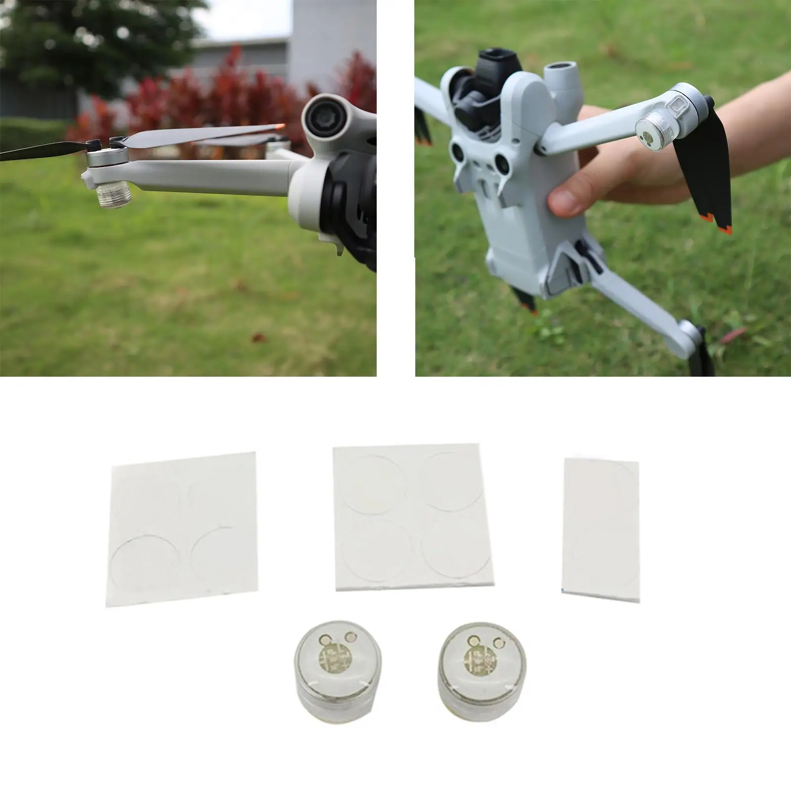 2 Pieces Drone Night Flight Light Night Navigation LED Flash Lamp Searchlight Warning Indicator for DJI Mini 3 Pro Accessories
