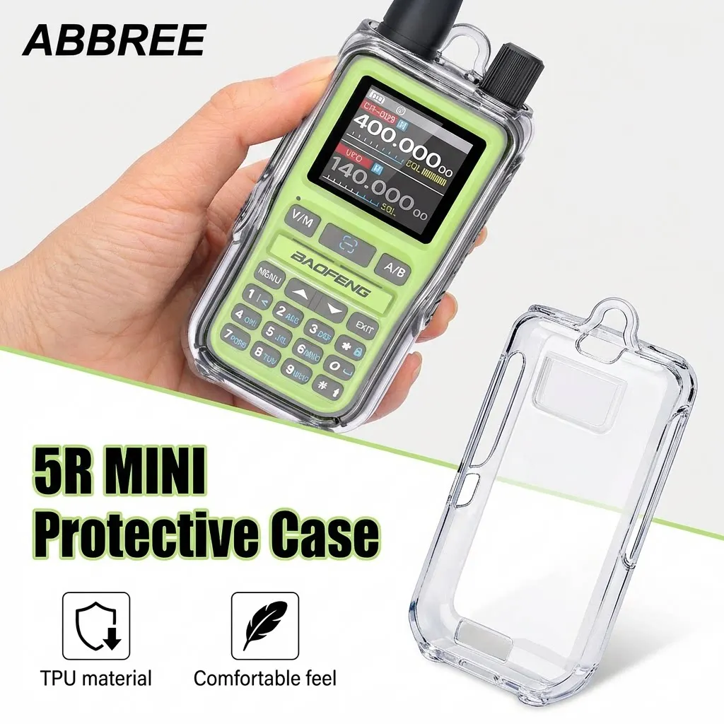 

Мини-прозрачный защитный чехол из ТПУ Baofeng UV-5R, мягкий противоударный чехол, чехол для двухсторонней радиосвязи, чехол для радиостанции для кемпинга, пешего туризма, охоты, активного отдыха на природе