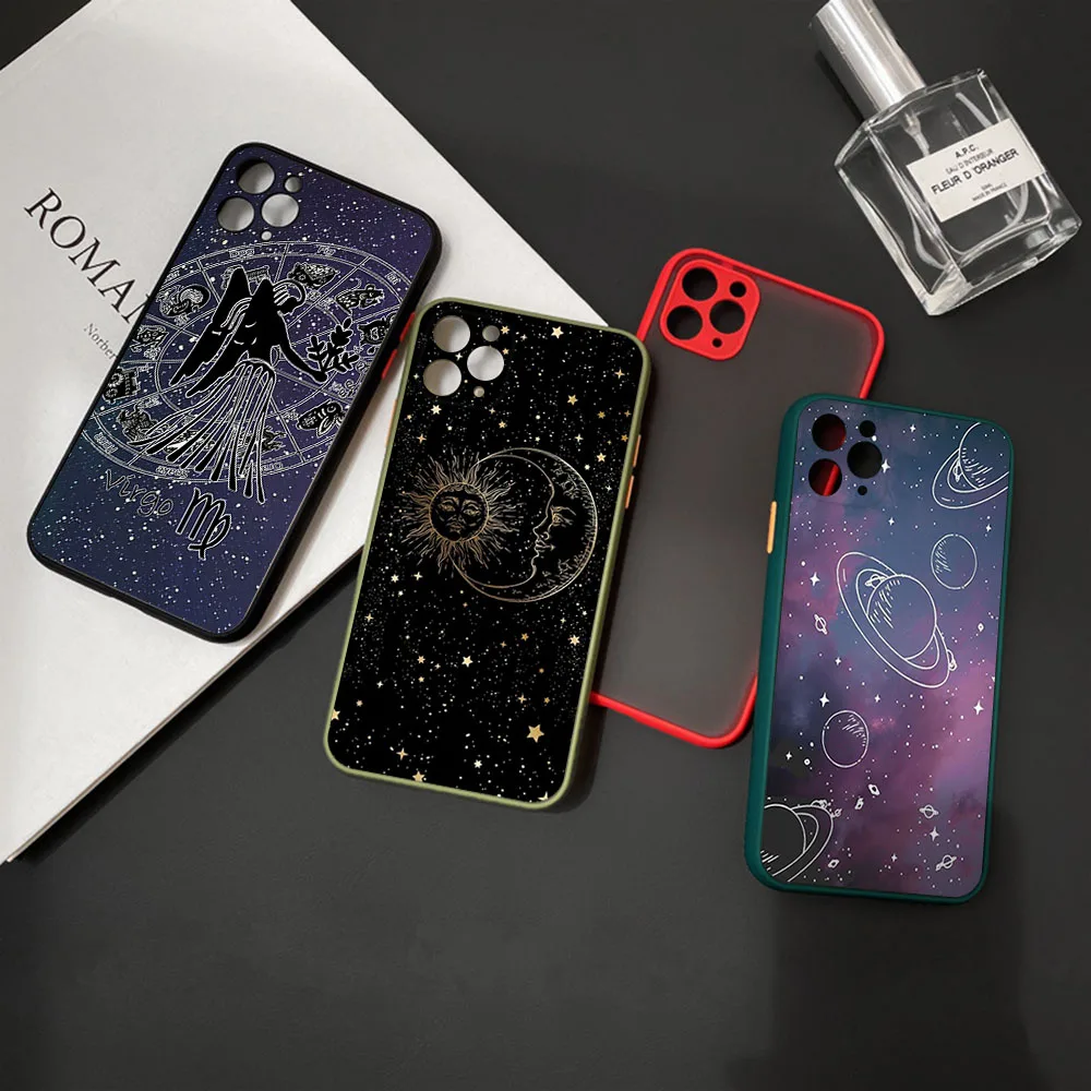 New Trend Zodiac Constellations Leo Phone Case For iPhone 16 15 14 11 12 13 Pro Max Mini X XR XS 7 8 Plus SE Translucent Cover