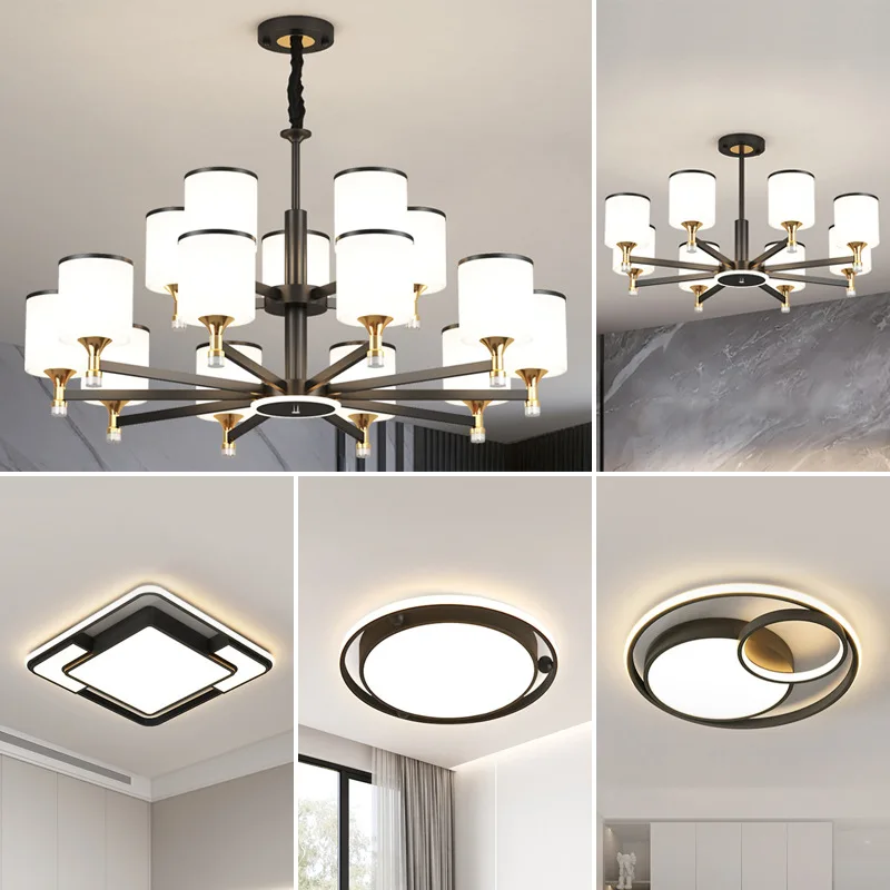 

Dining room, modern, minimalist, Nordic, bedroom, ceiling lamp, new Chinese style