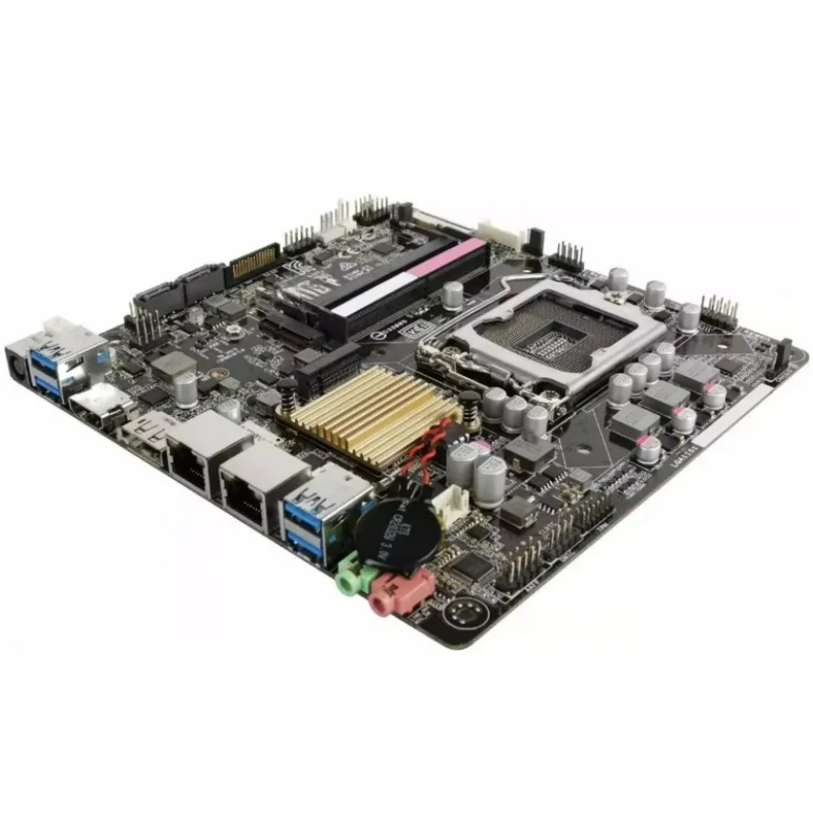 Used For ASUS H110T Ultra Thin ITX Motherboard Dual Network Card Industrial Mainboard Built-in LVDS For HTPC AIO PC  (0756)