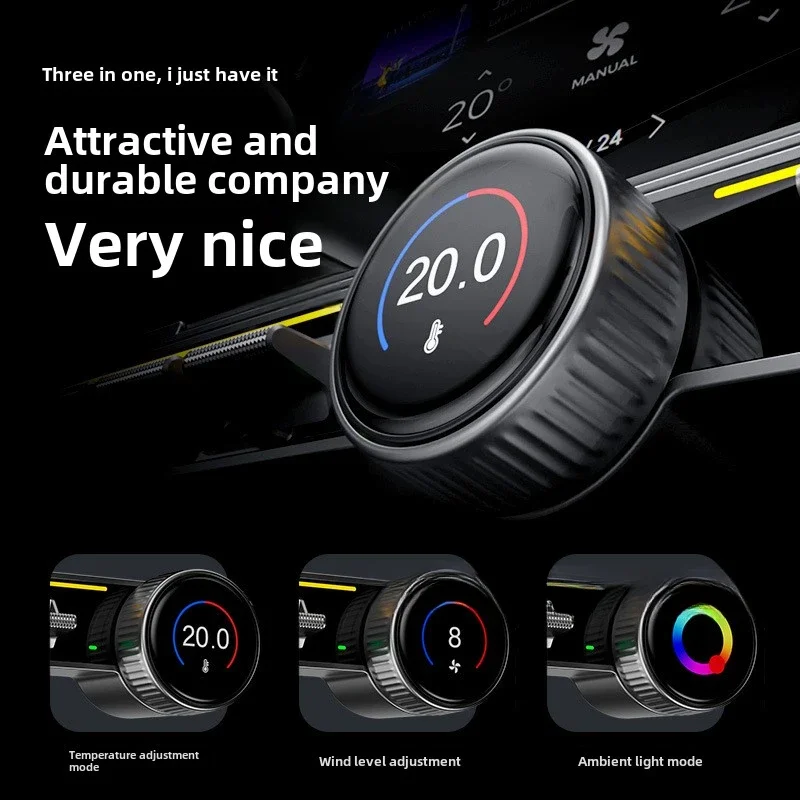 

Для режима Tesla 3/Y, физический ключ с центральным управлением, обновление 3, многофункциональная ручка, атмосфера ключа, ЖК-ручка, красочная атмосфера, свет