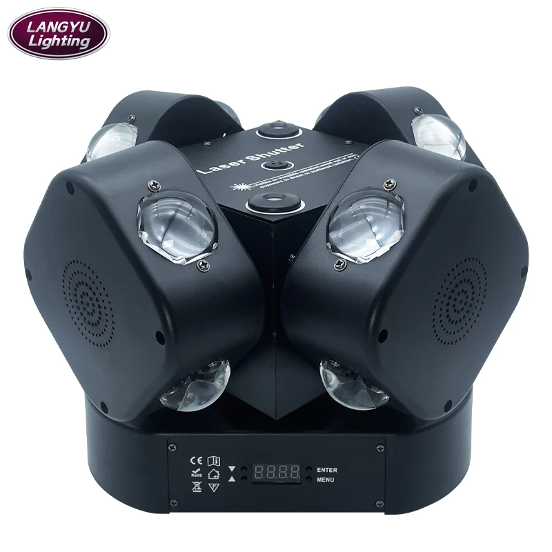 led four headed flash effect light vento e roda de fogo shake head bounce beam iluminacao de qualidade superior profissional 01