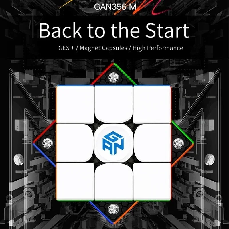 Gan 356M 3X3 3 460M 4X4 Montage Magnetische Magische Neo Kubus Stickerless Snelheid Kubus Puzzel Kinderen Cadeau Volwassen Educatief Speelgoed