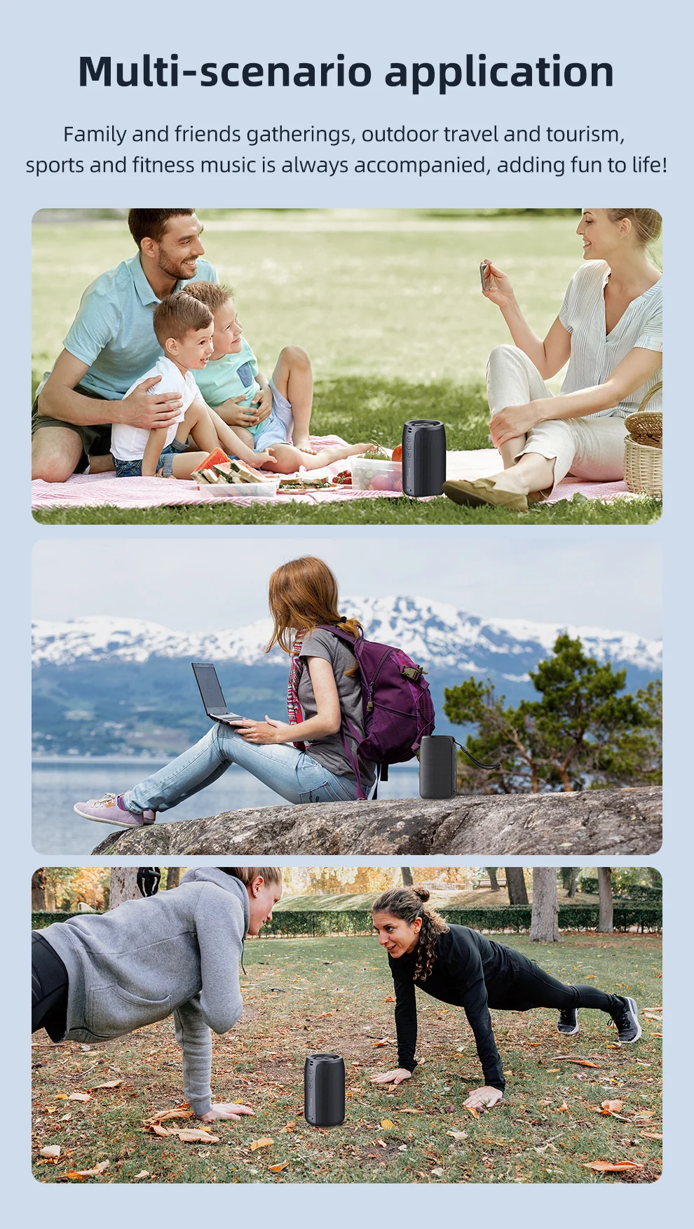 Zealot-S32 Mini Tragbarer Lautsprecher mit TWS, Bluetooth 5.3, Ausgewogenem Bass, IPX5 Wasserdicht für Alle Telefone, Outdoor – Detail 11