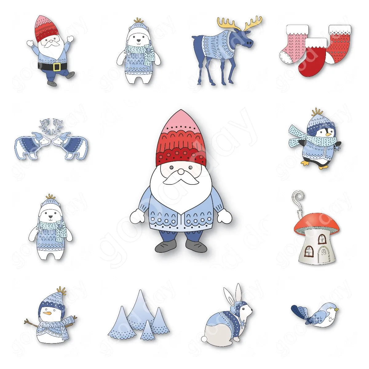 

Dancing Father Christmas Elk Snowman Penguin 2024 New Metal Cutting Dies Scrapbooking Paper Crafts Knife Die Blade Punch