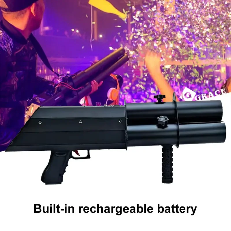 Igracelite 3 Head DJ Effect Jet Spray Handheld Cannon Gun Party Pop Electric Confetti Cannon