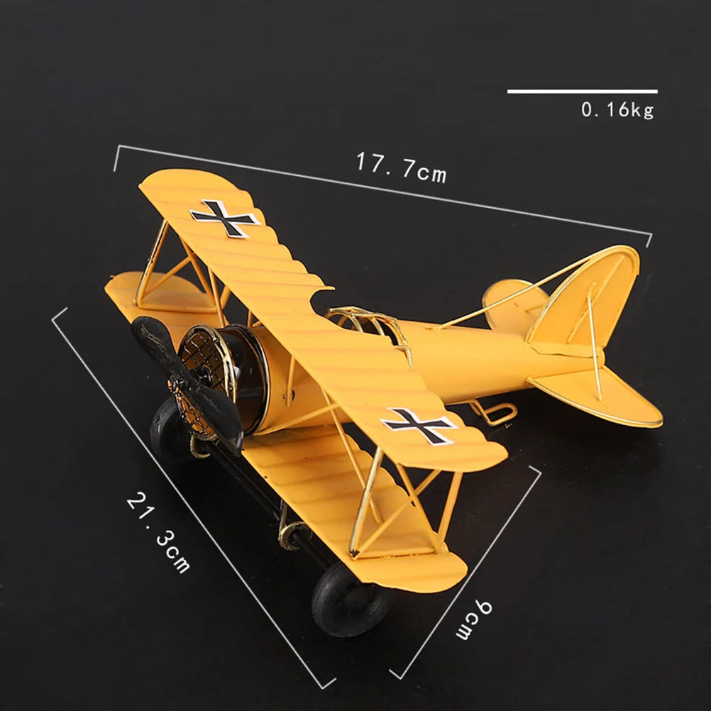 Vintage Decor Model Vintage Handicraft Birthday Gift Home Décor Retro Plane Retro Vintage Decor Models Iron Metal Plane Retro