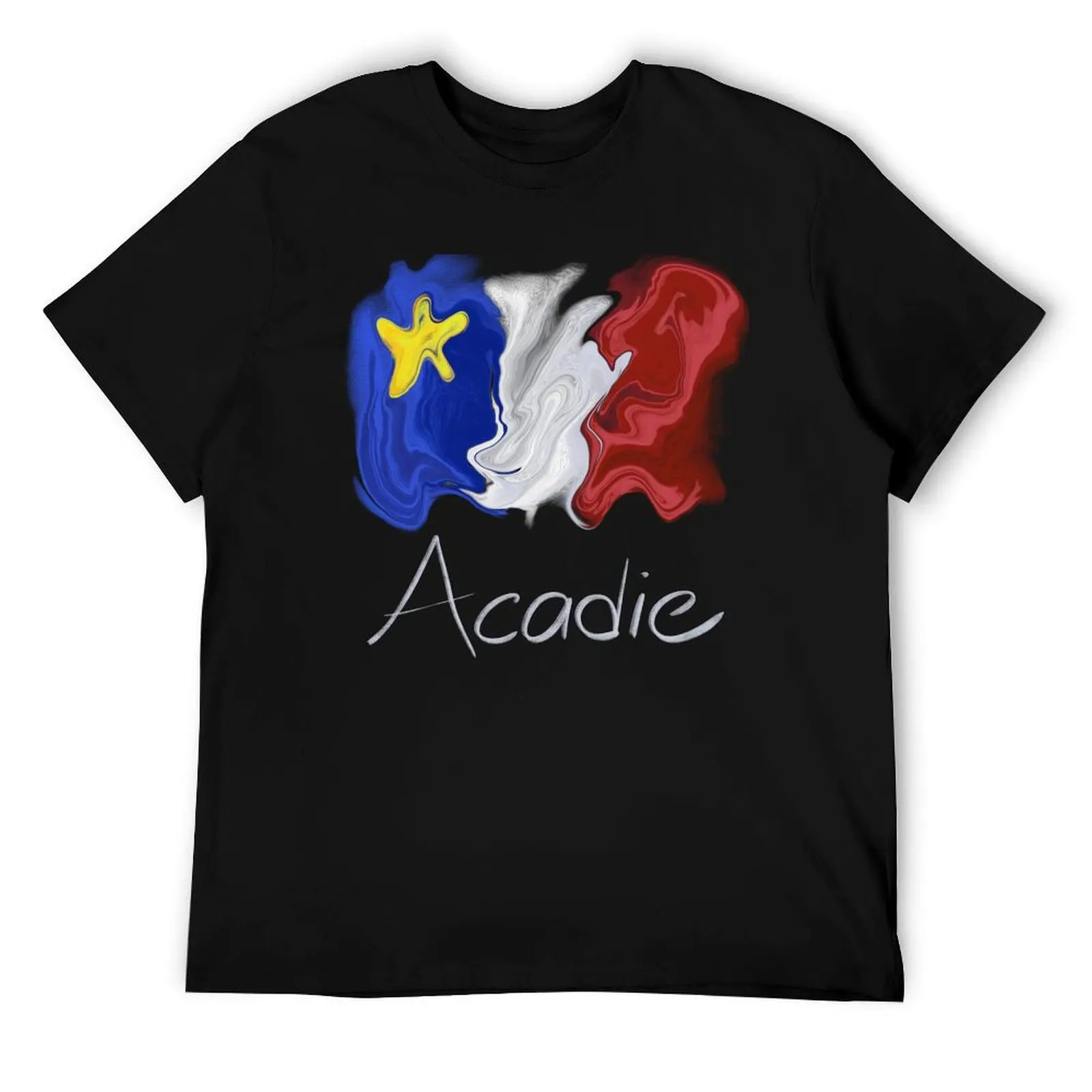 

Acadian Flag pastel liquid - Drapeau acadien liquide pastel T-Shirt man graphic t shirt anime t shirts oversize T-Shirt