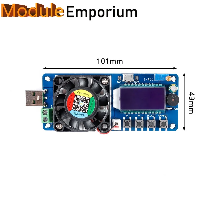 DIY USB ZK-F35 ZK-F25 Power Supply Module Constant Current Power Detector 4A 25W 5A 35W Electronic Load Battery Capacity Tester