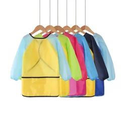 Delantal impermeable de manga larga para niños, ropa de alimentación para cocinar, pintura, arte artesanal，delantal azul impermeable， delantal infantil，delantal bebe，comunion para niños 2023，detalles cumpleaños niños