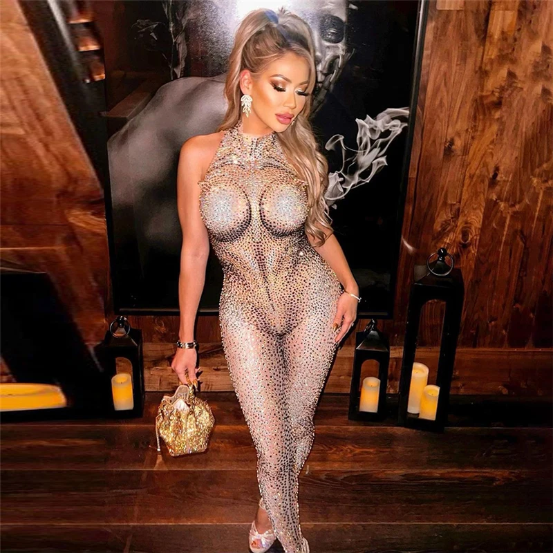 Women Summer3D Fake Print Jumpsuits Fashion Zip-up Turtleneck Sleeveless Body-shaping Overalls Female Overalls Clothing