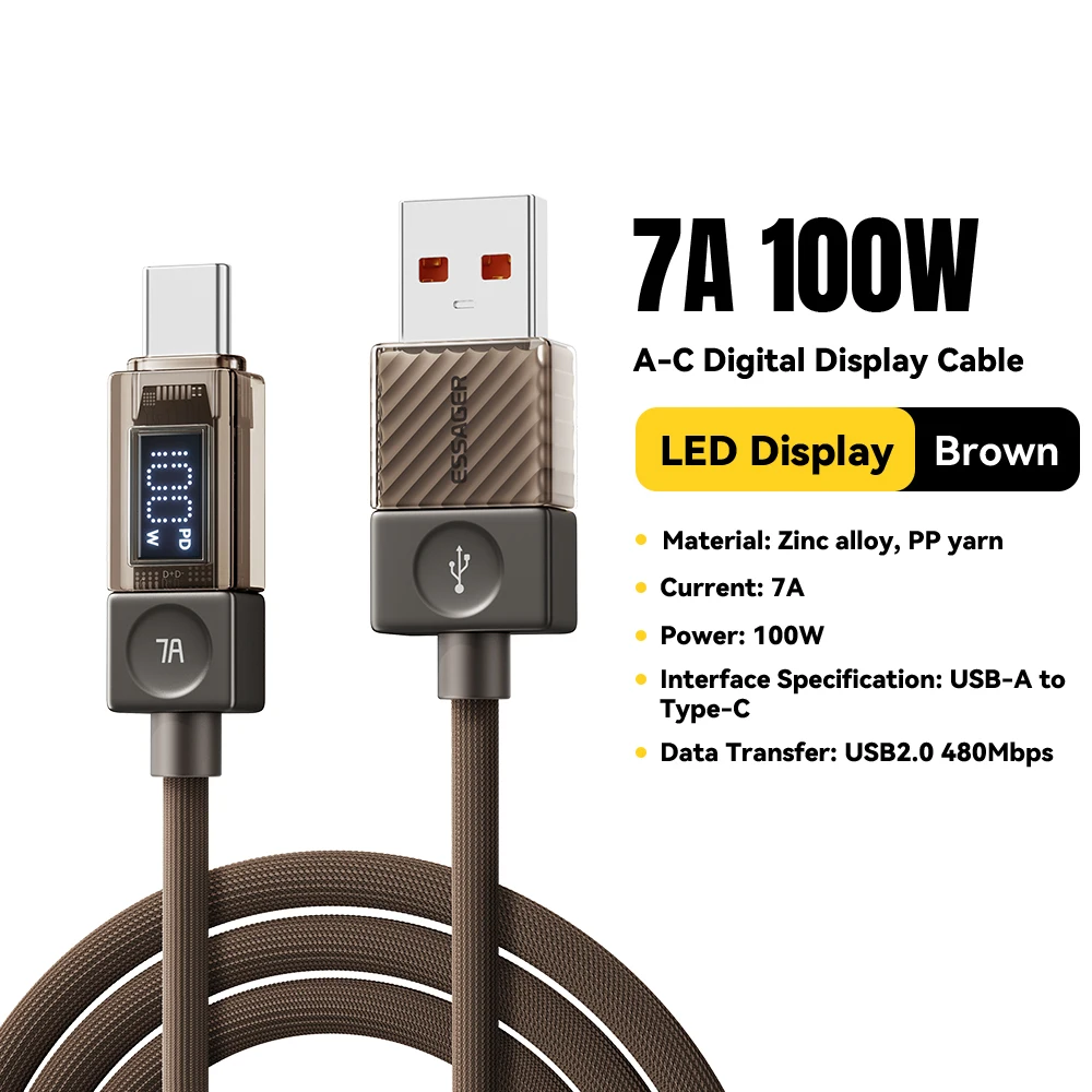 Essager 240 W USB-C-Kabel für iPhone 17 16 15 Plus Pro Max MacBook iPad Supercharge Schnellladegerät Typ C-Kabel für Xiaomi Samsung