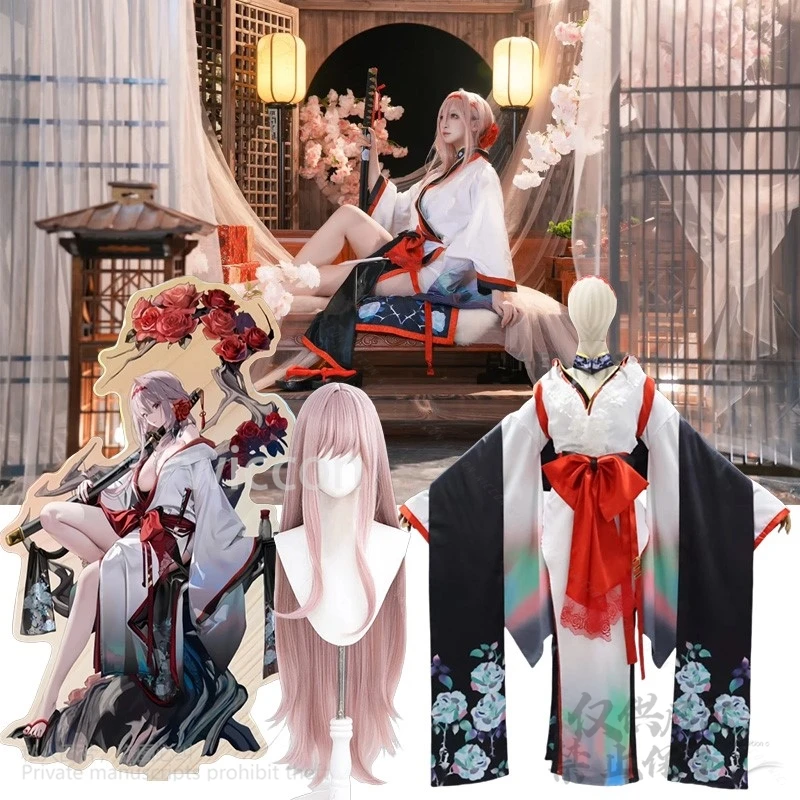 

Goddess Of Victory: Nikke Cosplay Scarlet Costume Japanese Kimono Sexy Wear For Girls Woman Halloween Customized@COS STORE##