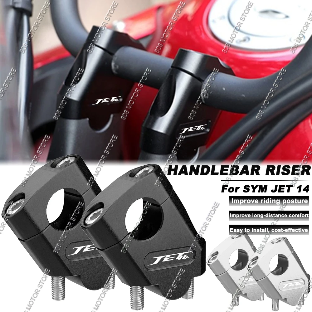 

For SYM Jet14 jet 14 Motorcycle Handlebar Riser Bar Mount Handle Clamp Better Upright Position
