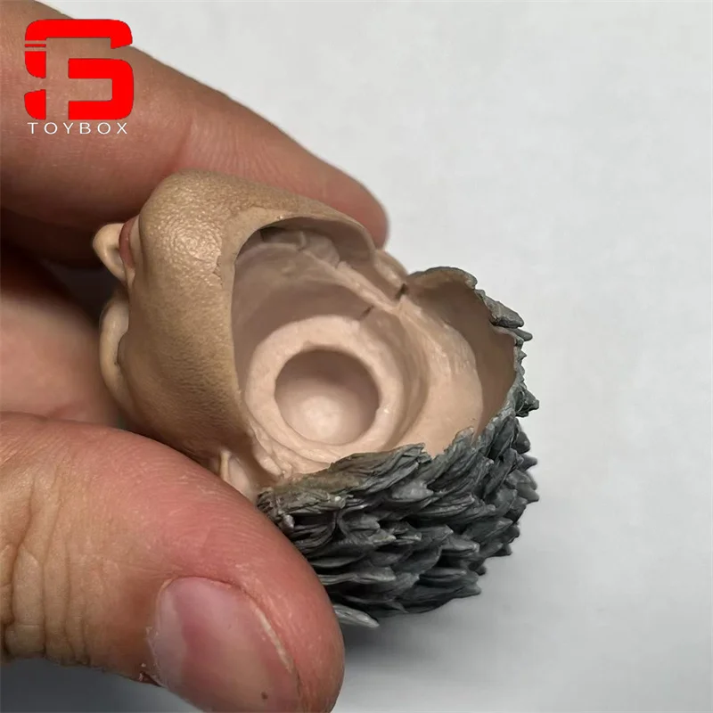 Scultura di testa di capelli d'argento maschile in scala 1/6 modello di intaglio adatto per bambole del corpo di figura di azione del soldato maschio da 12 pollici
