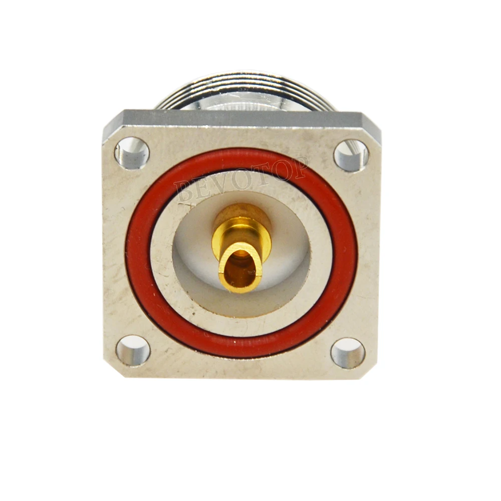 

10Pcs/Lot L29 7/16 DIN Female Center Connector RF Coax Adapter with 4-Hole Flange Deck Solder Cup for Electronic Components