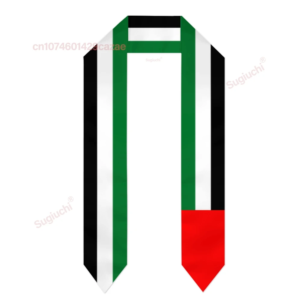 

United Arab Emirates Flag Thick Graduation Sash Stole Scarf Double Sided Honor Stole For Graduation Students Class Of 2025