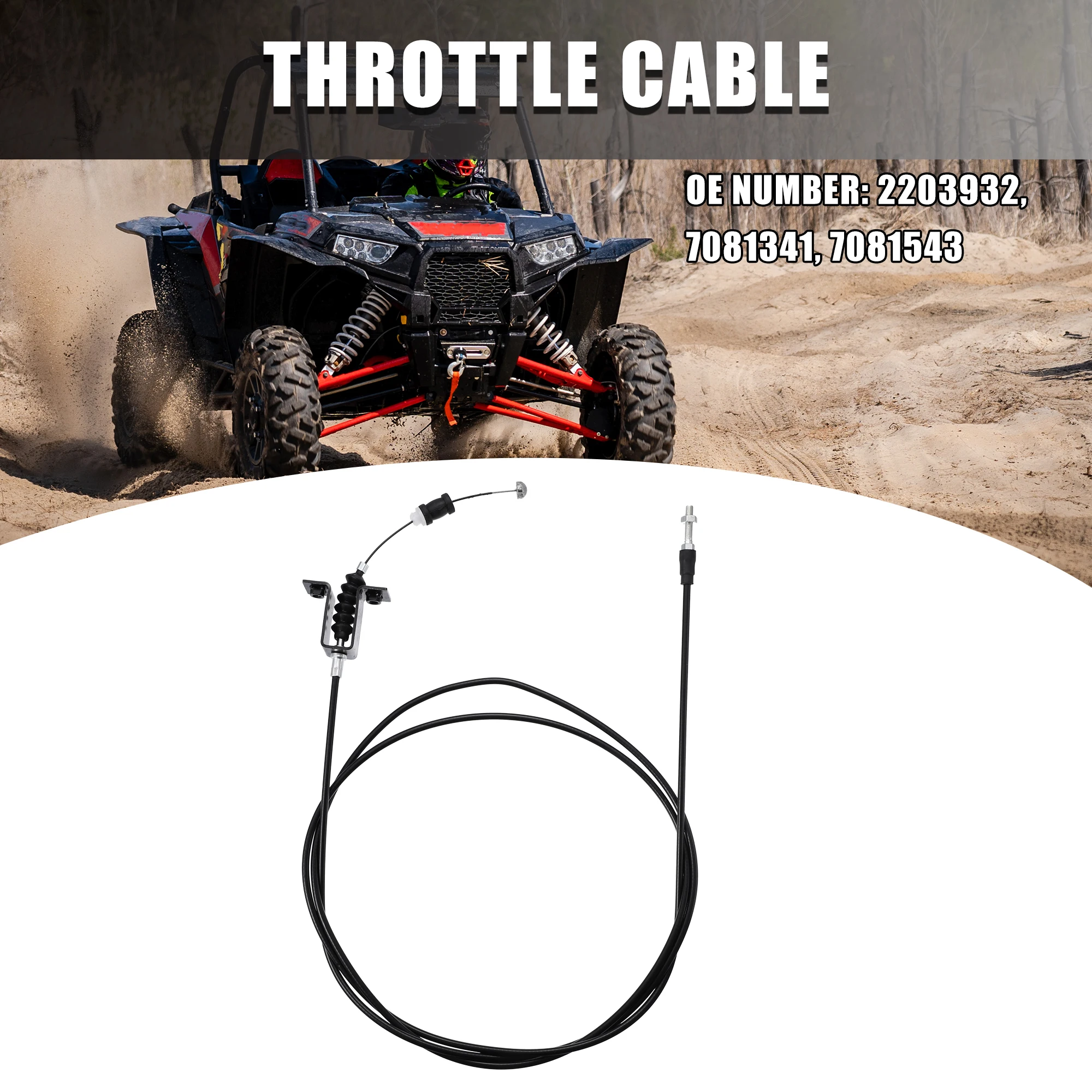 

Motoforti 7081341 7081543 2203932 Throttle Cable for Polaris RZR 800 2008-2010 for 2008 RZR 800 for 2009 RZR "S" 800