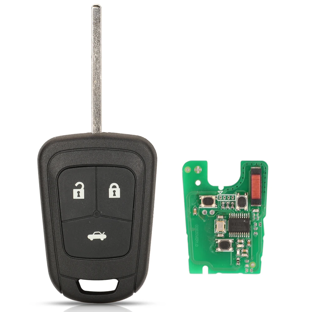 jingyuqin 2/3 Buttons Remote Car Key For Chevrolet Camaro Sonic Cruze Malibu Volt Spark Equinox 315/433Mhz ID46/PCF7937 Chip