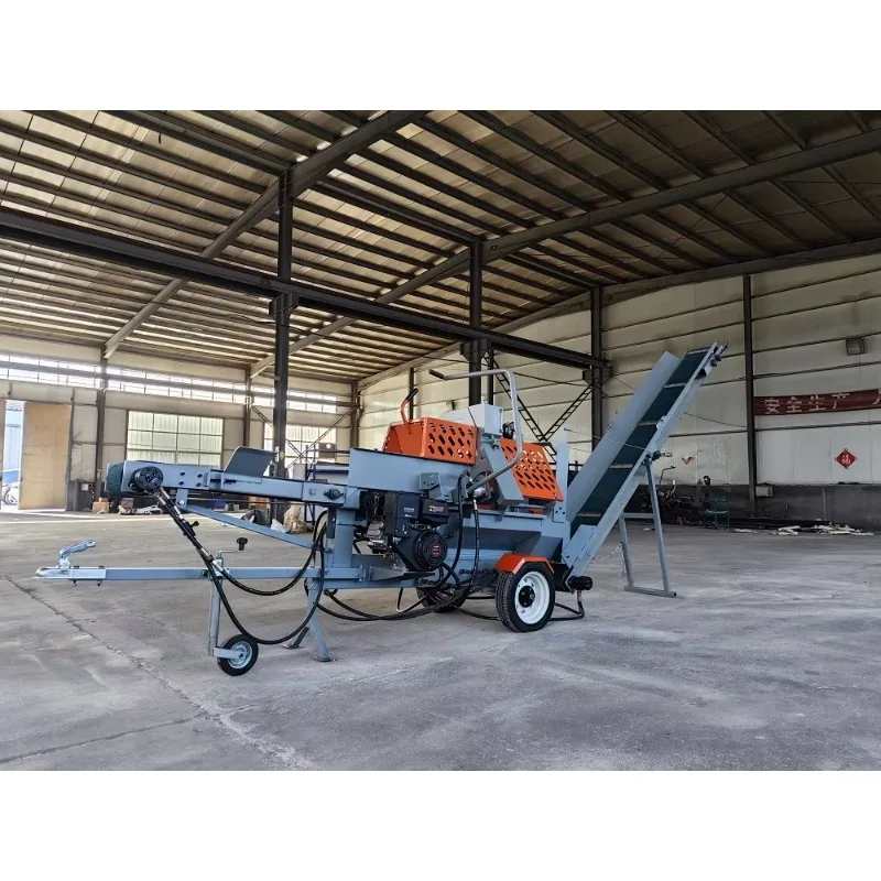 30T Wood Splitter Combined Firewood Processor Wood Cutting Machinery Hydraulic Conveyor Forestry Machinery