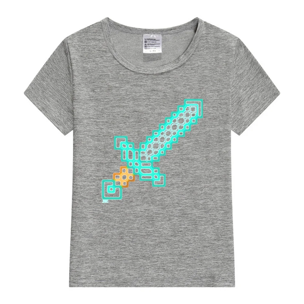 تي شيرت للأطفال بسيف ماسي نيون كرتوني ، قمم بأكمام قصيرة للفتيان والفتيات ، تي شيرت للأطفال ، ملابس أطفال #2