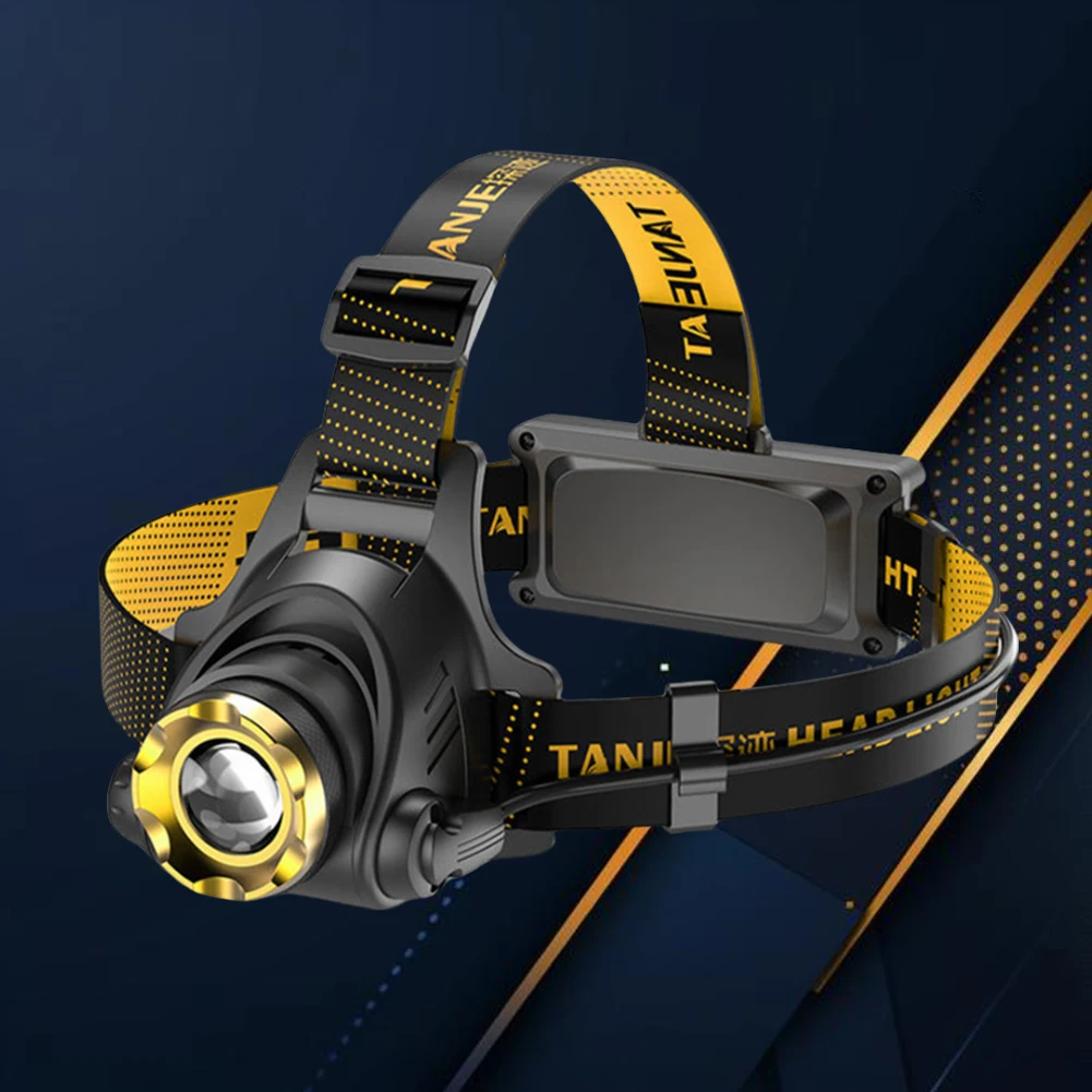 LED زوومابلي رئيس مصباح يدوي USB تيار مستمر قابلة للشحن في الهواء الطلق كشافات محمولة زاوية قابل للتعديل 300LM للتخييم التنزه الصيد