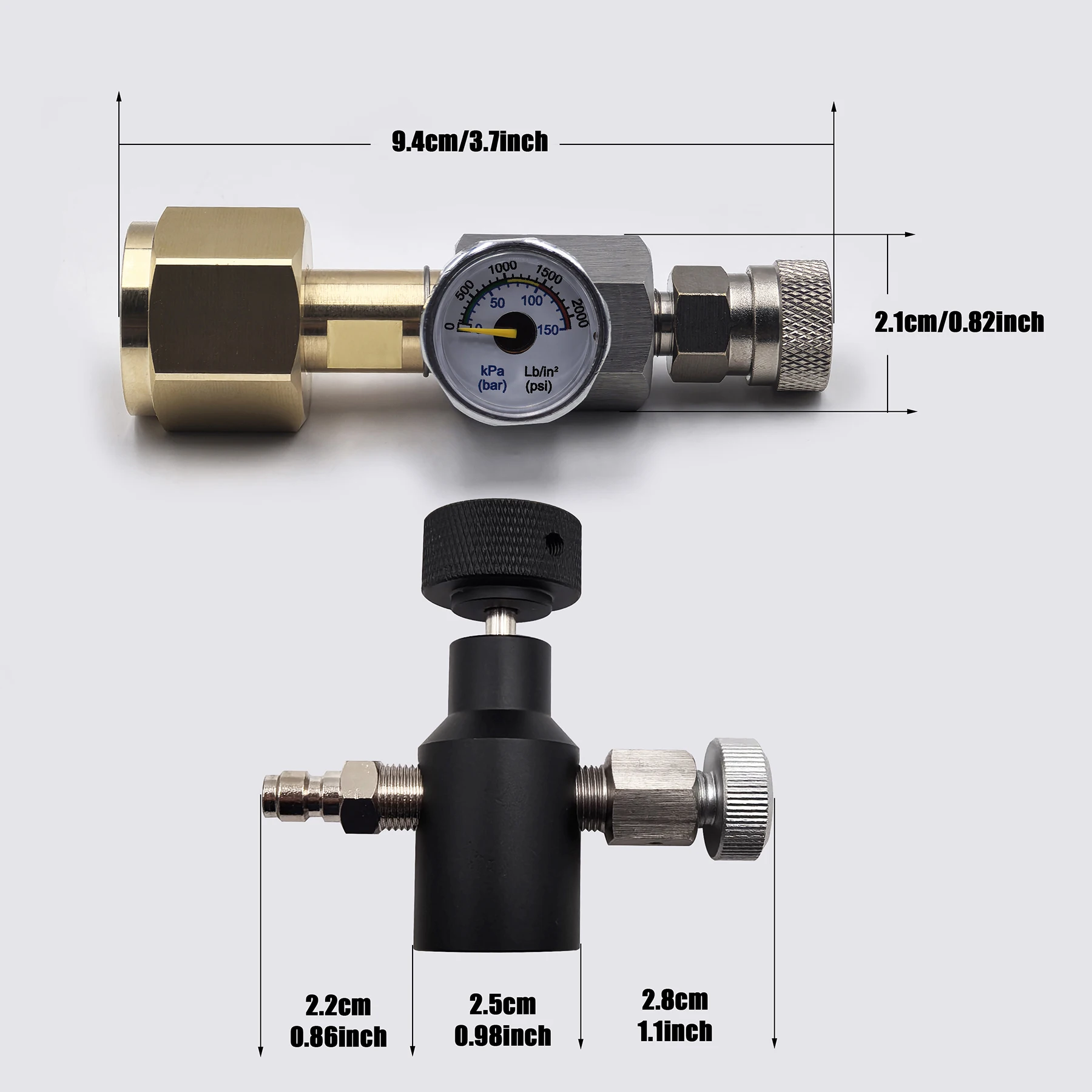 Brand New Filling Station Soda Water Maker Cylinder Tank Bottle CO2 Refill Adapter Connector W21.8-14 or G3/4 or CGA320