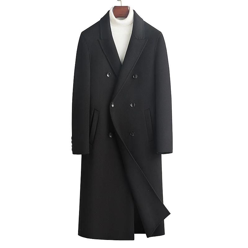 Winter New Men's Fashion Versatile Coat Long Korean Thickened Coat