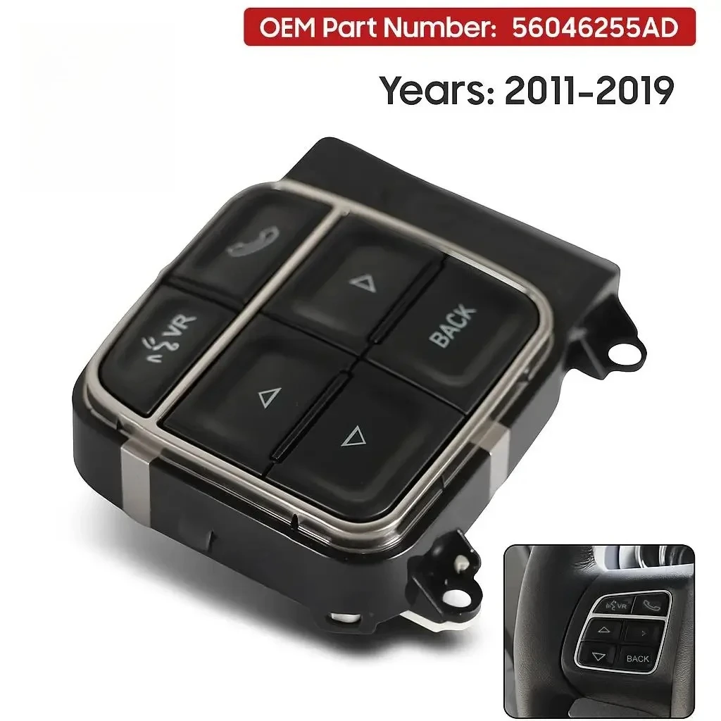 

OEM 56046255AD Steering Wheel EVIC Control Switch for Dodge Chrysler Jeep 2011–2019 – Replacement for 56046255AC 56046405AB