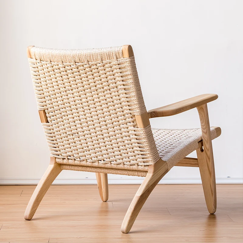 كرسي غرفة المعيشة أنيق وحديث على الطراز الاسكندنافي أثاث مصمم أثاث خشبي Fauteuils De Salon أثاث كرسي بذراعين فاخر #5