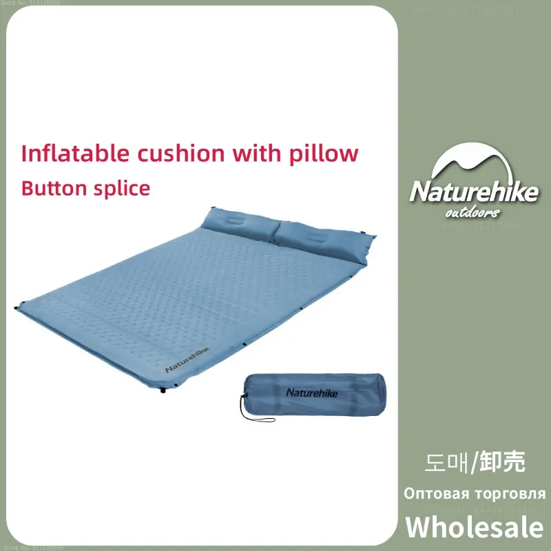 

Naturehike Outdoor Portable Inflatable Pad Camping Travel Widening And Thickening Moisture Proof Pad Inflatable Pad With Pillow