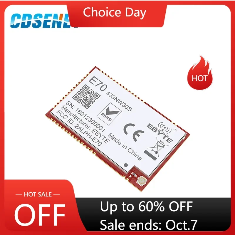 Звездный сетевой CC1310 1 Вт 433 МГц SMD беспроводной трансивер E70-433NW30S IoT 433 МГц IPEX антенный передатчик и ресивер