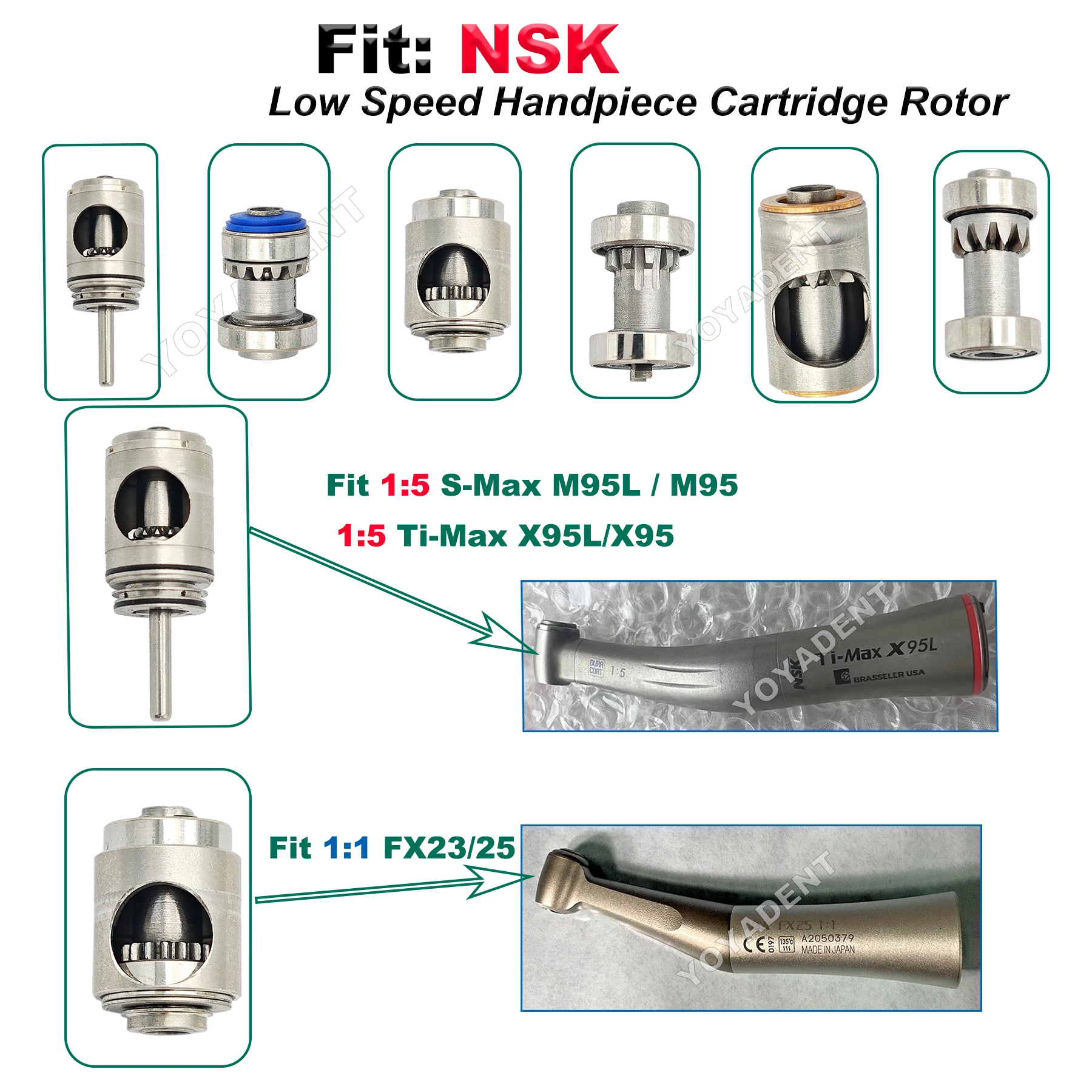 

Для низкоскоростного картриджа наконечника NSK, ротора 1:5 1:1, аксессуары для стоматологии, различные модели