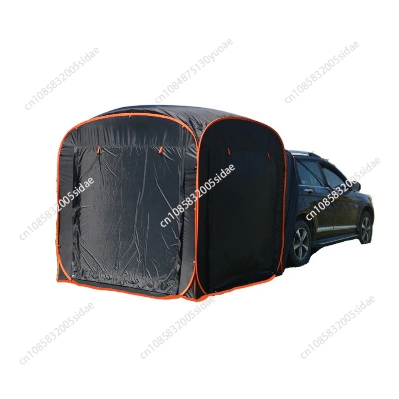 Steel wire type no-assembly quick-set car rear tent, self-driving tour extended type car side tent, roof awning tent