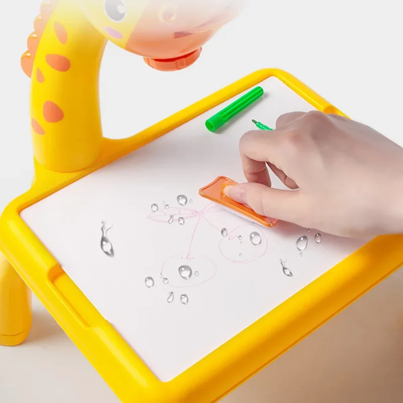 Children Led Projector Art Drawing Tablet Set Painting Tools Board Desk Writing Educational Toys For Girls Crafts Kids Learning